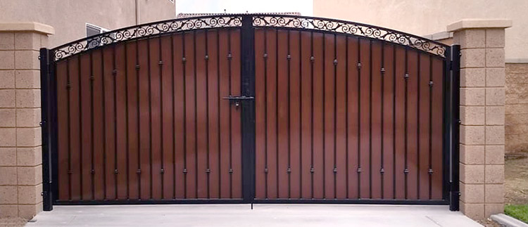 Locked gates on driveway
